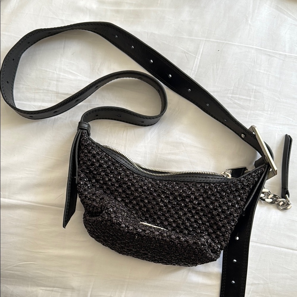 Zadig & Voltaire Black Crossbody Bag with Textured Design